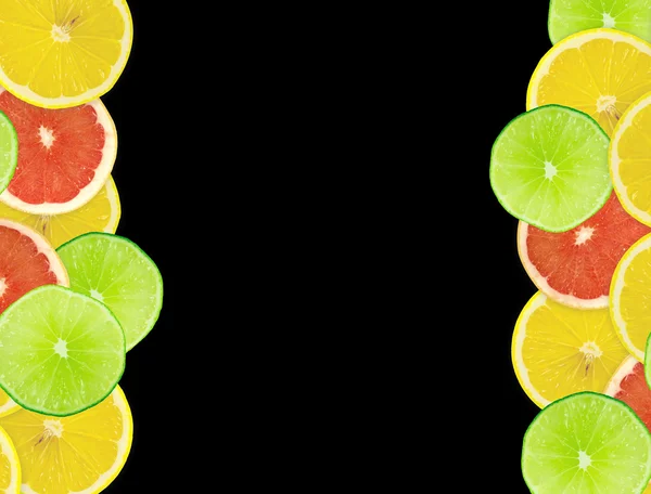 Abstracte achtergrond van citrus segmenten — Stockfoto