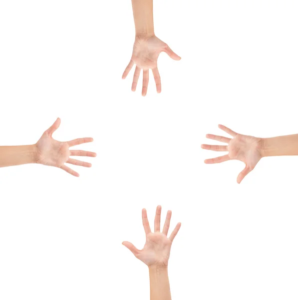 Hands isolated on white background — Stock Photo, Image