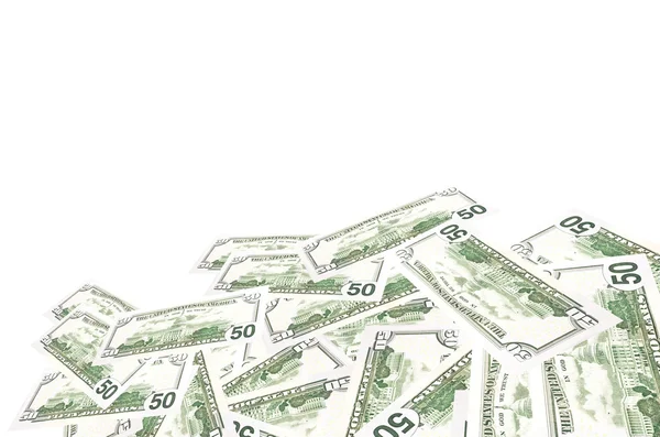 Fifty dollar bills background — Stock Photo, Image