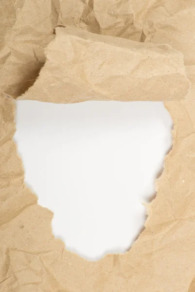 Ripped white paper against a white background — Stock Photo, Image