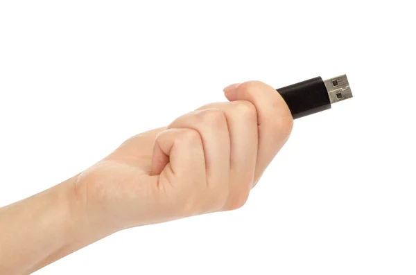 Hand with an USB flash — Stock Photo, Image