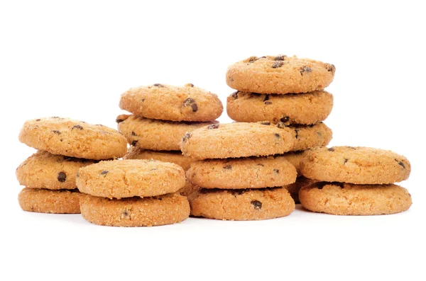 Une pile de biscuits aux pépites de chocolat — Photo