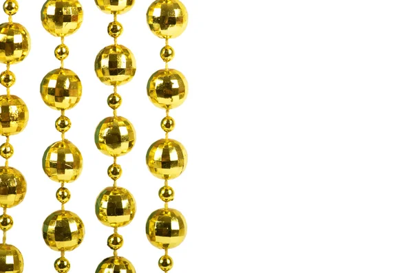 Background made of a brilliant celebratory beads of golden color — Stock Photo, Image