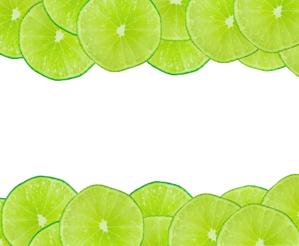 Lime skivor bakgrund — Stockfoto