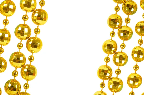 Background made of a brilliant celebratory beads of golden color — Stock Photo, Image