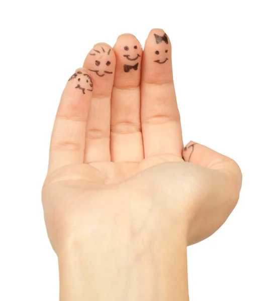 Metin yazabileceğiniz bir aileyle parmak — Stok fotoğraf