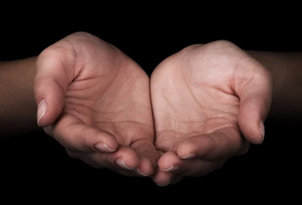 Female hands as if holding something. — Stock Photo, Image