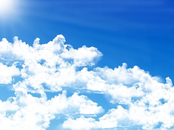 Blue sky background with tiny clouds — Stock Photo, Image