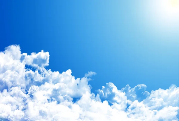 White clouds in blue sky — Stock Photo, Image