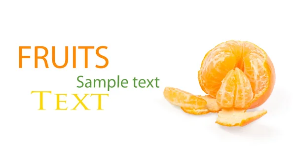 Fresh tangerine isolated on white — Stock Photo, Image