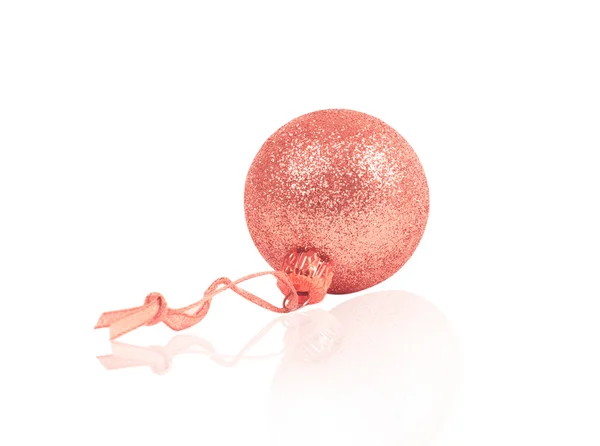 Bola de Navidad aburrida roja — Foto de Stock