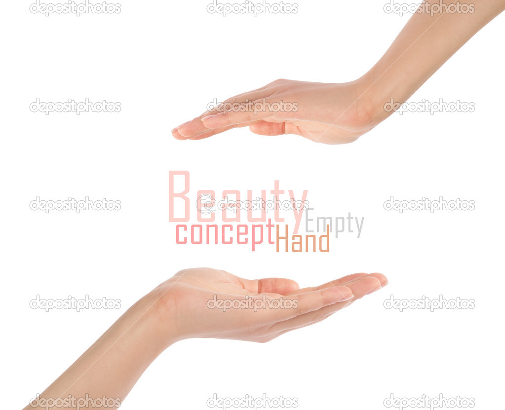 Close-up of beautiful woman's hand, palm up.
