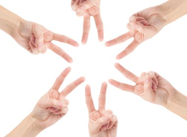 elinde yıldız şekli oluşturan ekip çalışması,