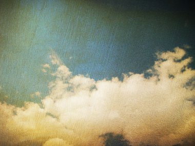 Bulutlu gökyüzünün retro resmi