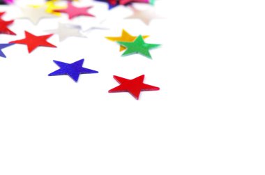 Noel dekorasyon renkli konfeti yıldız