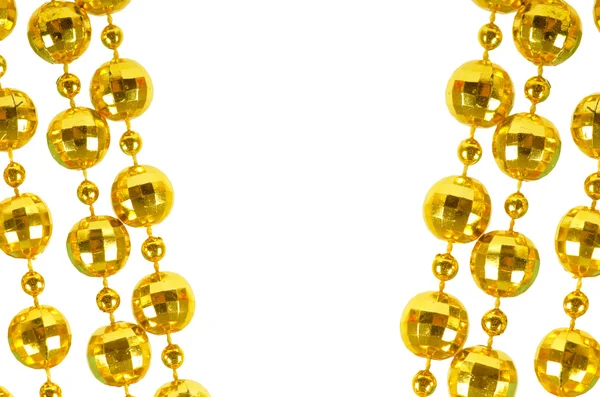 Hintergrund aus einem brillanten festlichen Perlen von goldener Farbe — Stockfoto