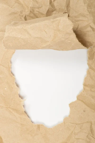Ripped white paper against a white background — Stock Photo, Image