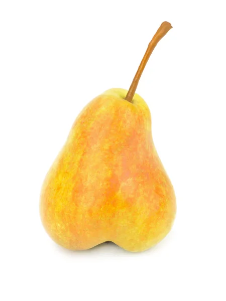 Ripe yellow pear on white background — Stock Photo, Image