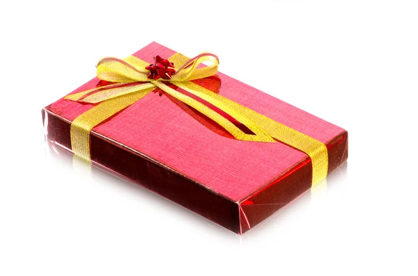 Red Gift Box on white background — Stock Photo, Image