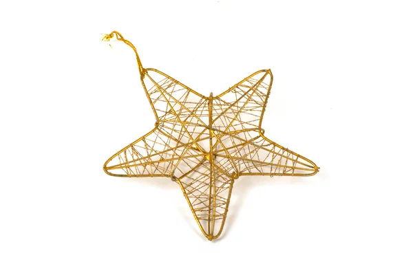 Gold christmas star — Stock Photo, Image
