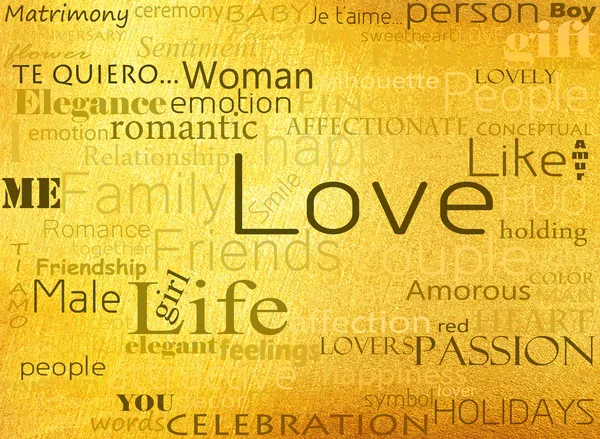 単語の愛とのシームレスなパターン — ストック写真