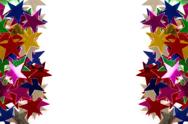 Рождественское украшение цветных конфетти-звезд — стоковое фото