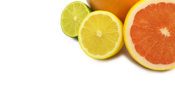 Imagen de una lima fresca, limón y naranja —  Fotos de Stock