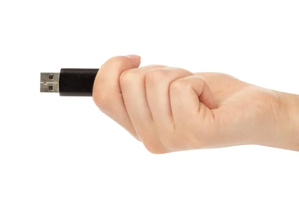 Hand with an USB flash — Stock Photo, Image