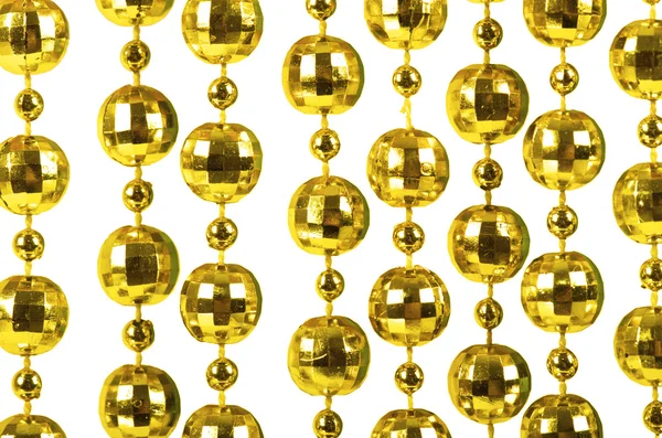 Egy ragyogó ünnepi arany színű gyöngyök készült háttér — Stock Fotó