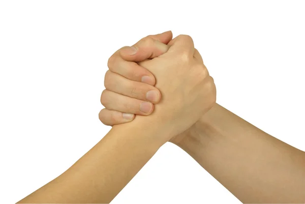 Две ведомые руки — стоковое фото