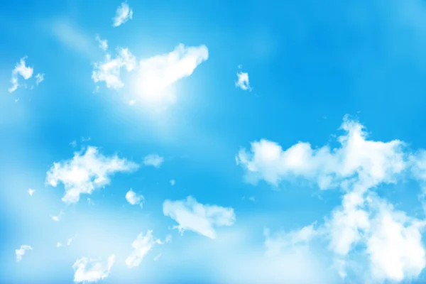 Sun in the blue sky — Stock Photo, Image