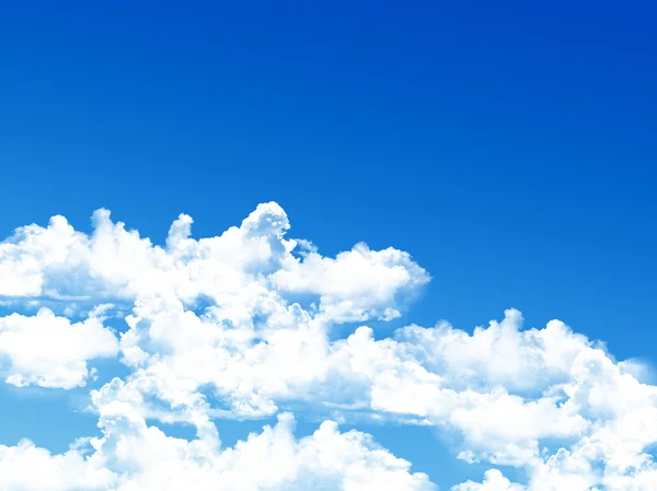 Blue sky background with tiny clouds — Stock Photo, Image