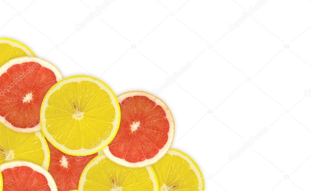Abstract background of citrus slices.