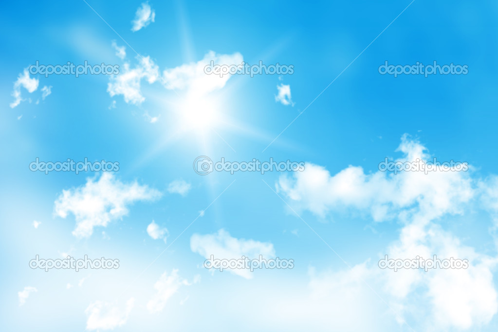sun in the blue sky