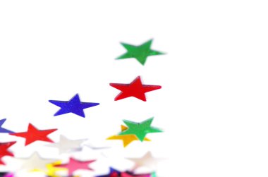 Noel dekorasyon renkli konfeti yıldız