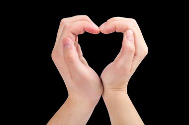 iki el bir kalp şeklindebir