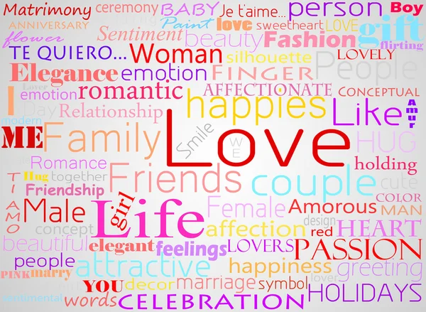 Seamless pattern with word love — Stock Photo, Image