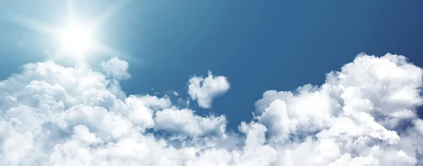 White clouds in blue sky — Stock Photo, Image