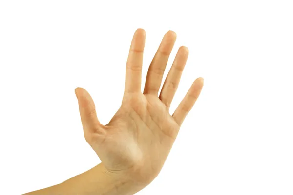 Les gestes de la main isolés sur un blanc — Photo