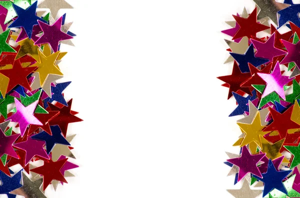 Рождественское украшение цветных конфетти-звезд — стоковое фото