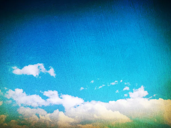 Retro image of cloudy sky — Stock Photo, Image