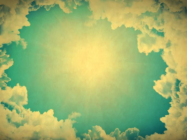 Retro obraz oblačné oblohy — Stock fotografie