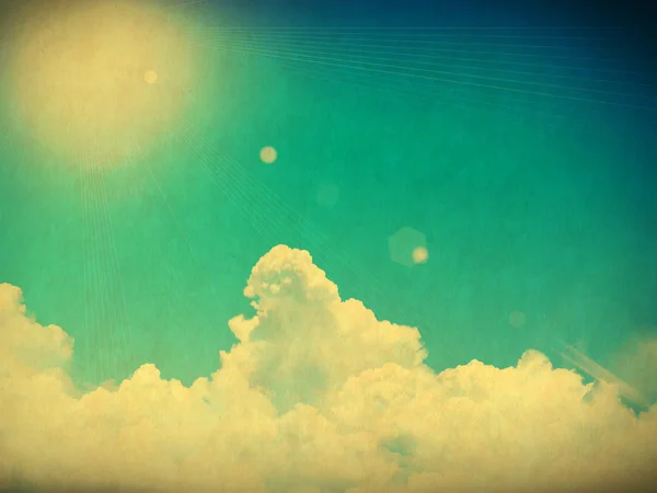 Retro obraz oblačné oblohy — Stock fotografie