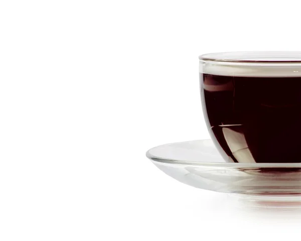 Espresso beyaz zemin üzerine — Stok fotoğraf