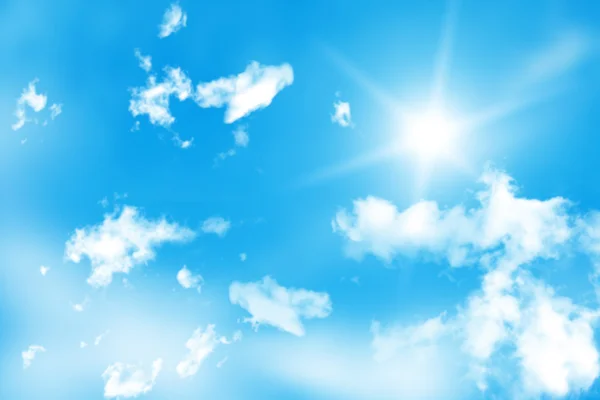 Sun in the blue sky — Stock Photo, Image