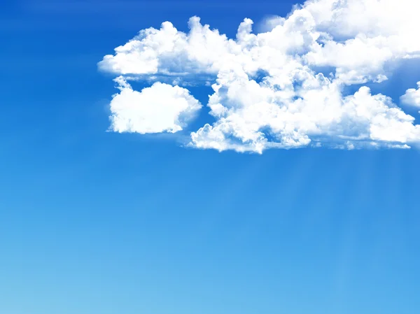 Blue sky background with tiny clouds — Stock Photo, Image