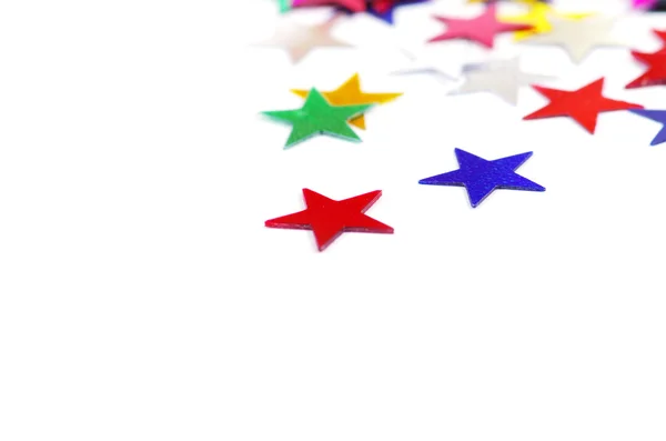 Новорічна прикраса кольорових зірок конфетті — стокове фото
