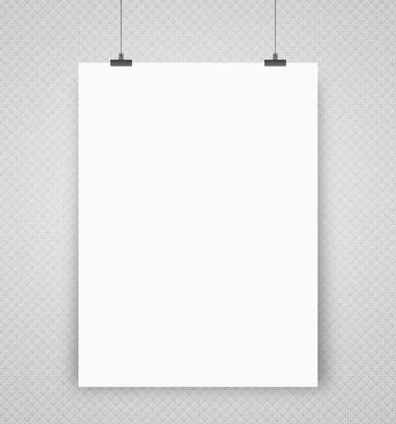 Poster bianco su una parete — Foto Stock