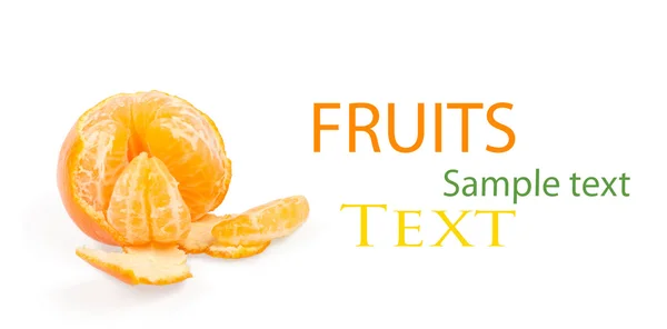 Fresh tangerine isolated on white — Stock Photo, Image