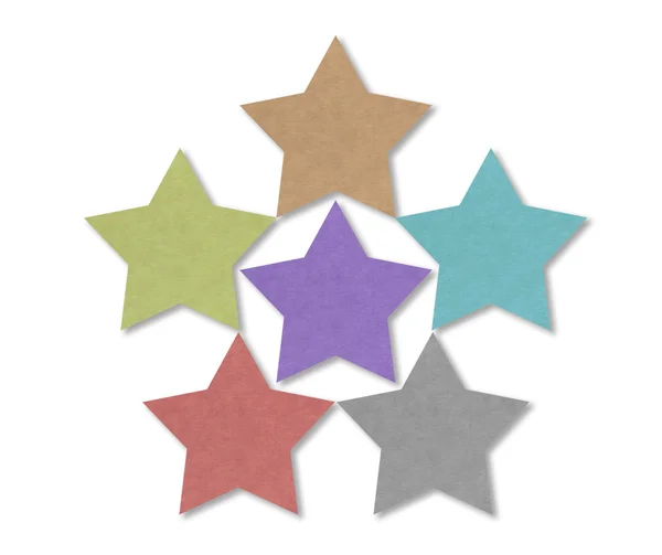 Star of paper on white background — Stock Photo, Image